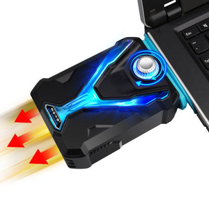 ICE COOREL Laptop Cooler Fast Dropdown CPU Temperature Smart Laptop Cooling Pad Powerful Wind Fans LED Light For 12-17 inch