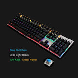 Metoo Edition Mechanical Keyboard 87/104 keys Blue Switch Gaming Keyboards for PC Tablet Desktop Laptop Russian Sticker