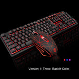 Purple/Blue/Red Rainbow LED Backlit 104 Keys Gaming Keyboard Mechanical Feeling Keyboard Pro Gaming Keyboard and Mouse