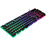 iMice Gaming Keyboard Steam Punk 104 Keys Rainbow Backlit Keyboards USB Wired Waterproof Mechanical Feeling Gamer Keyboard