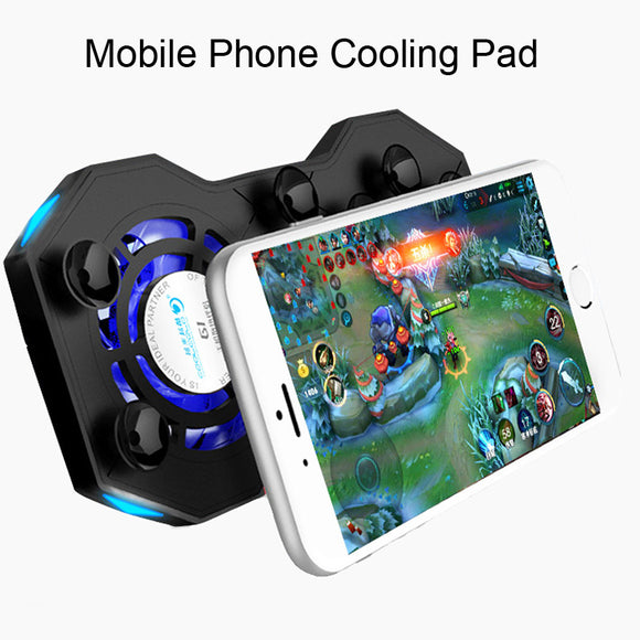 COOlCOLD G1 Phone Cooling Pad Gaming Cooler Radiator Fans Mute Heatsink With Ring Holder Stand Portable Rechargeable Power Bank
