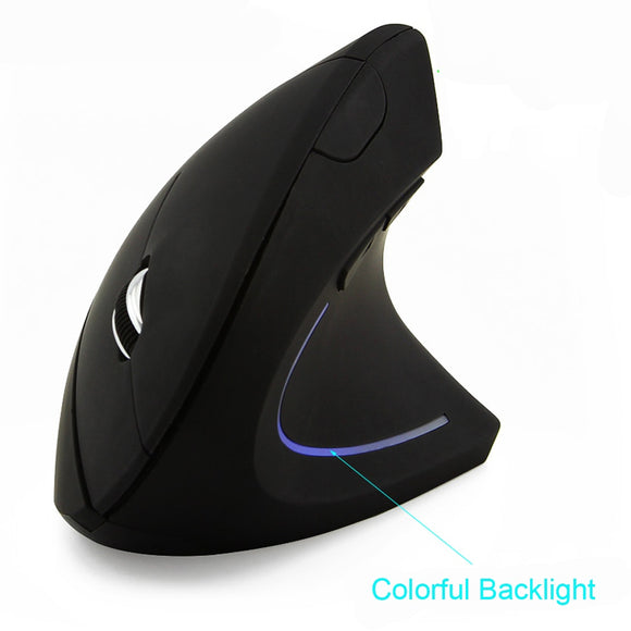 Wireless Mouse Ergonomic Optical 2.4G 800/1200/1600DPI Colorful Light Wrist Healing Vertical Mice with Mouse