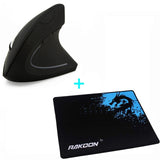 Wireless Mouse Ergonomic Optical 2.4G 800/1200/1600DPI Colorful Light Wrist Healing Vertical Mice with Mouse