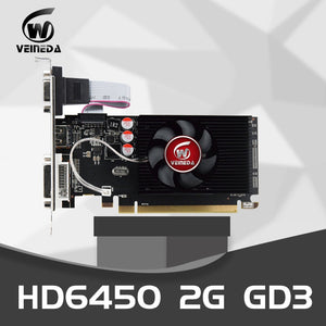 Veineda Graphics Cards Original GPU HD6450 2GB DDR3 64Bit HDMI VGA Video Cards