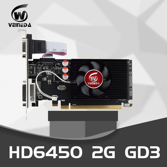 Veineda Graphics Cards Original GPU HD6450 2GB DDR3 64Bit HDMI VGA Video Cards
