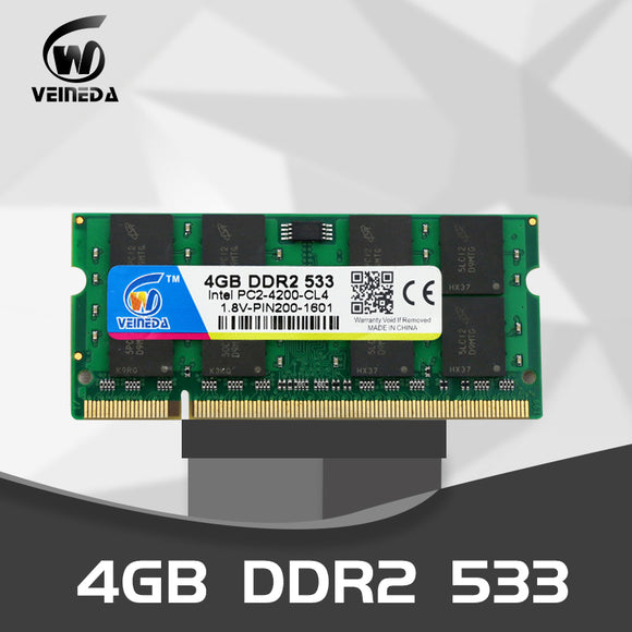 VEINEDA Ram Sodimm ddr2 4gb 2gb 1gb 533MHz