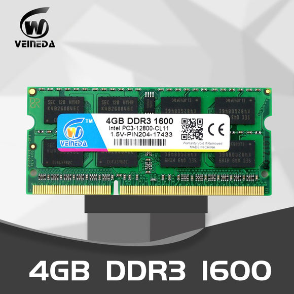 VEINEDA Laptop DDR3 4GB 8GB 1600NHz