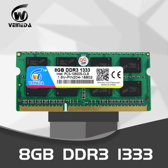 VEINEDA DDR3 laptop 4GB 8GB 1333 1600MHz