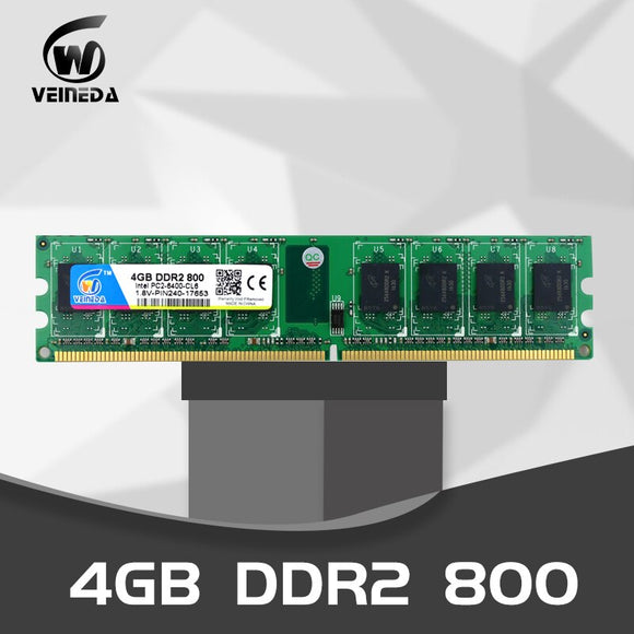 VEINEDA 2GB 4GB ddr2 memoria ddr 2 4Gb 800Mhz 1.8V