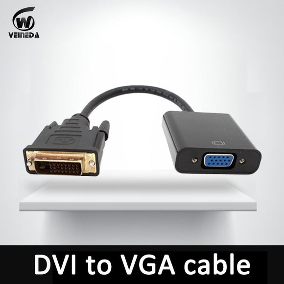 Adapter Cable DVI 24+1 25Pin DVI-D to VGA Cable 080P for nVIDIA Graphics Card , HDTV, Projector