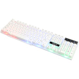 New iMice Gaming Keyboard 104 Keycaps RGB Backlit Mechanical Feeling Keyboard Game Keyboards with RU Sticker for PC Laptop