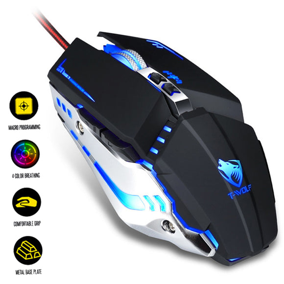 Professional Gaming Mouse 3200DPI LED Optical USB Wired Computer Mouse
